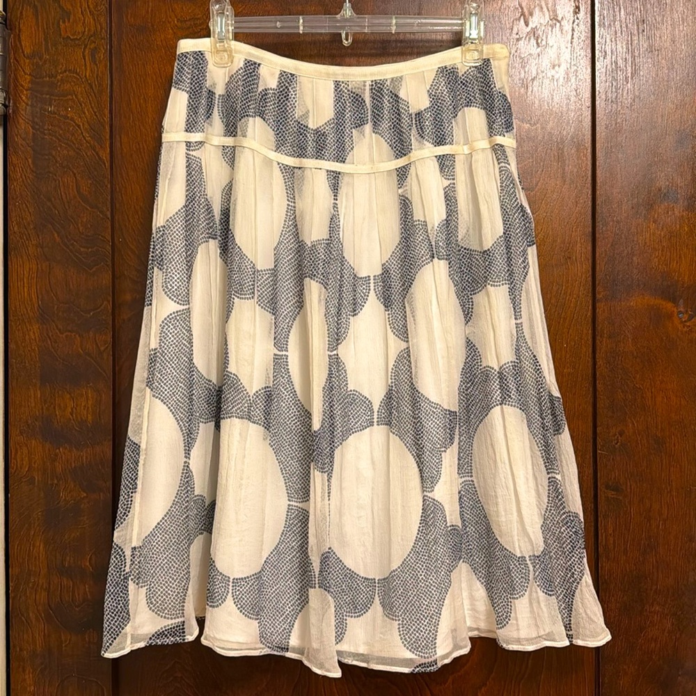 Silk geometric print skirt. J Crew. Sz4.